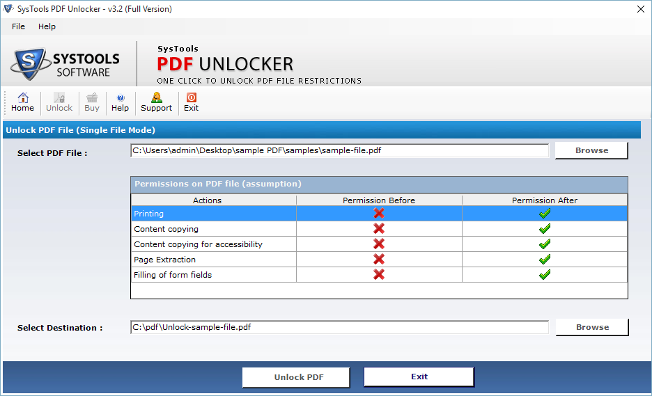 remove security setting from pdf file